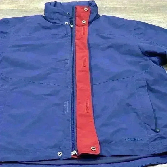 LL Bean Men’s Rain Jacket/ Windbreaker Style# 0BCY9 Sz Large Reg - EUC - Picture 4 of 15